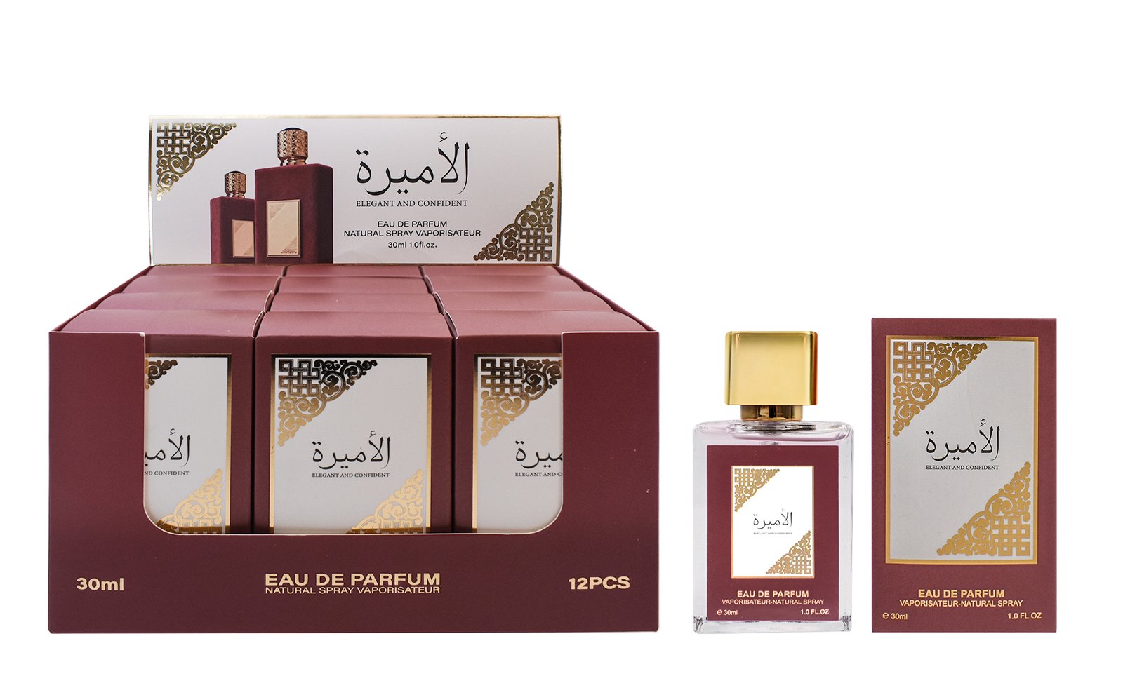 S-X3015 30ml Burgundy Private Label Perfume Set