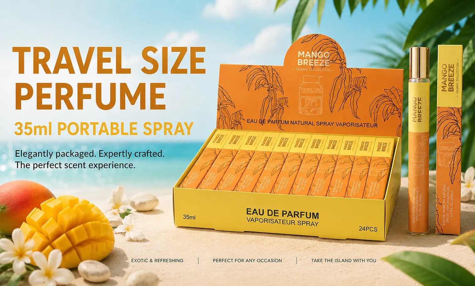 Travel Size Perfume 35ml Portable Spray mango breeze product poster