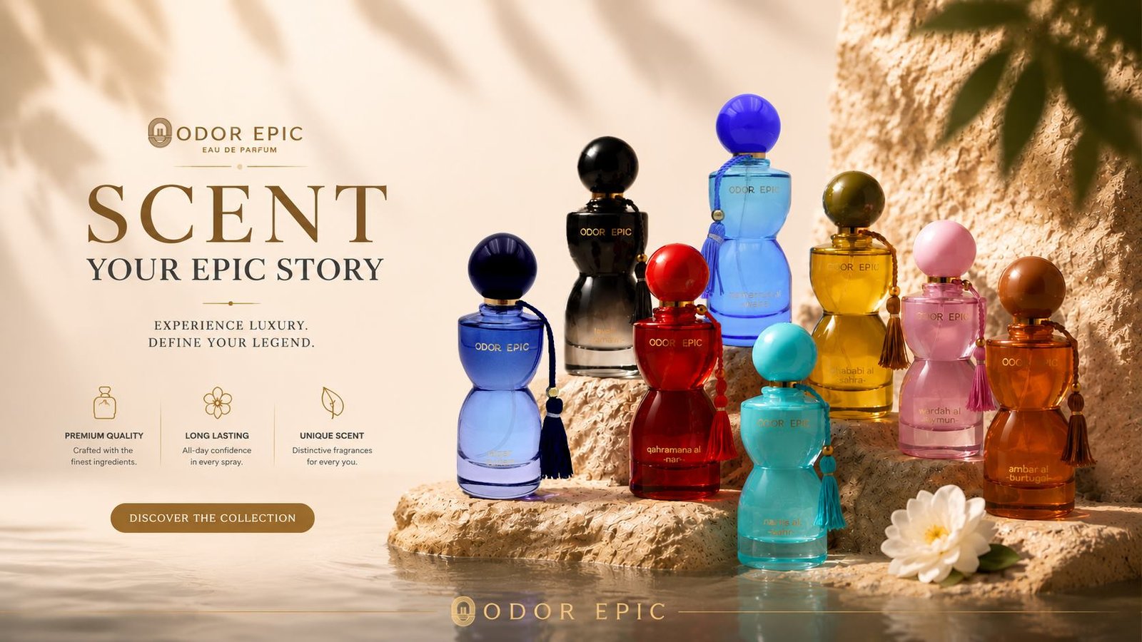 Colorful perfume product collection for wholesale fragrance buyers